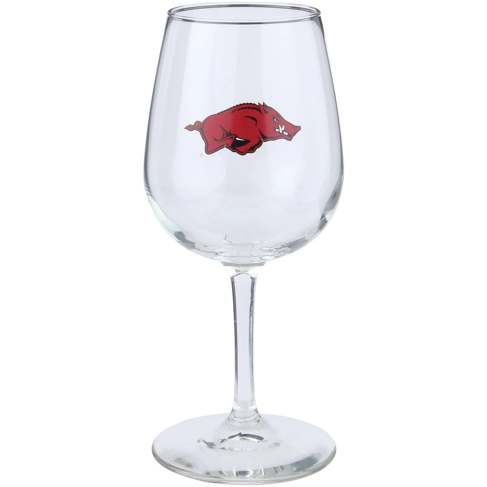 Razorbacks de l'Arkansas 12 oz. Verre à vin à pied