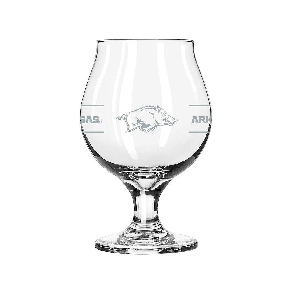 Arkansas Razorbacks 16oz. Belgium Glass