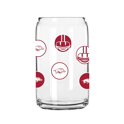 Razorbacks de l'Arkansas 16 oz. Smiley peut verre