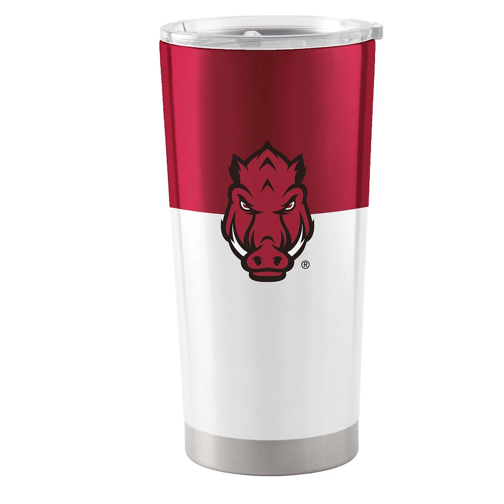 Razorbacks de l'Arkansas 20 oz. Gobelet en acier inoxydable à blocs de couleurs