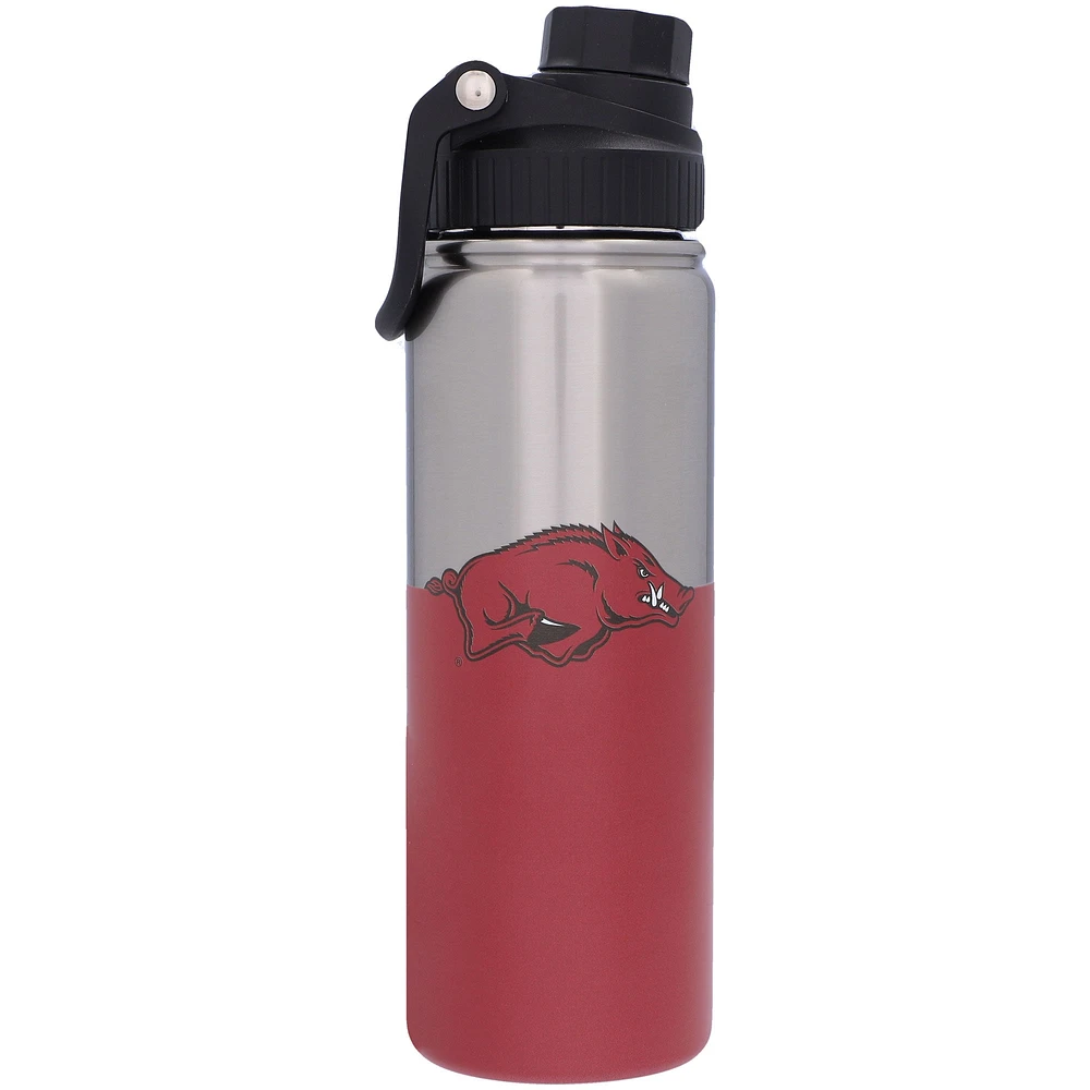 Razorbacks de l'Arkansas 21 oz. Bouteille en acier inoxydable à couvercle torsadé