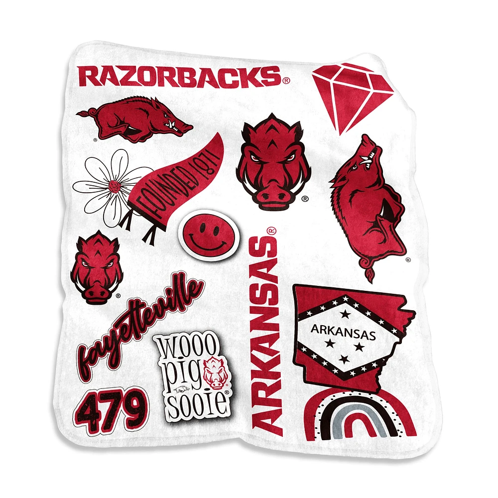 Arkansas Razorbacks 50'' x 60'' Native Raschel Couverture en peluche