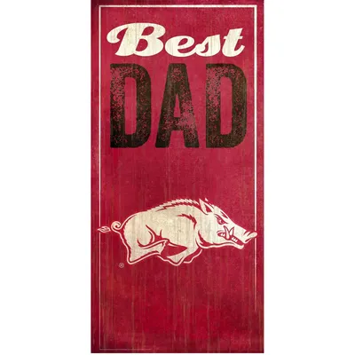 Arkansas Razorbacks 6'' x 12'' Best Dad Sign
