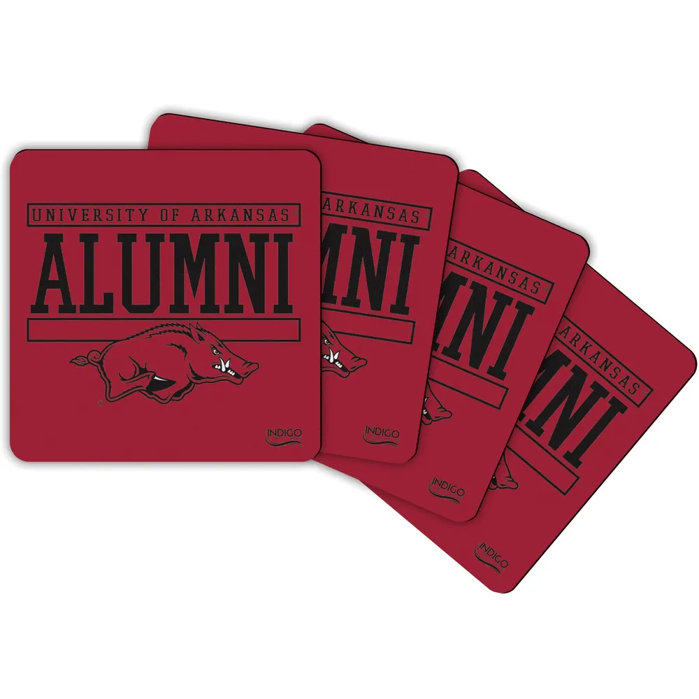 Ensemble de 4 sous-verres en néoprène Arkansas Razorbacks Alumni