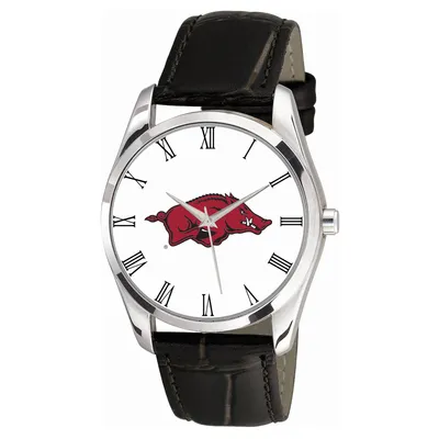 Arkansas Razorbacks Berkeley Black Leather Watch