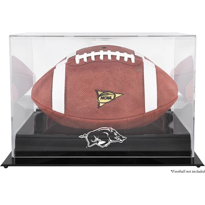 Vitrine de football à base noire des Razorbacks de l'Arkansas