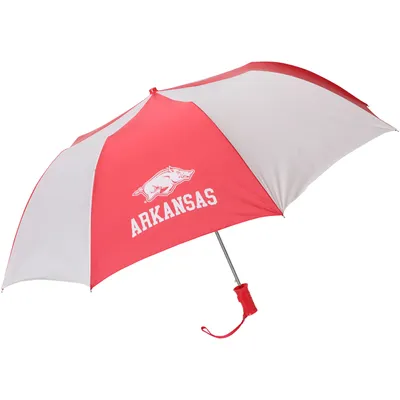 Arkansas Razorbacks Cabana Stripe Folding Umbrella