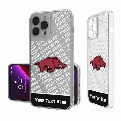 Arkansas Razorbacks Endzone iPhone Personalized Clear Case