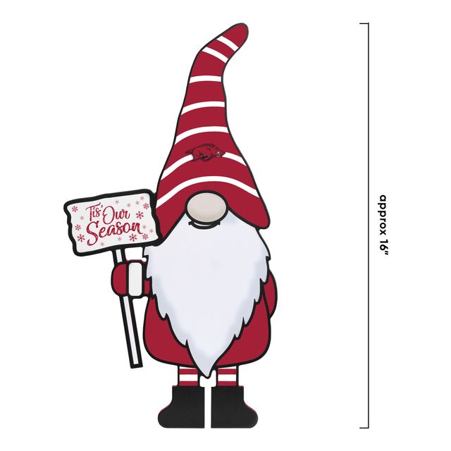 Arkansas Razorbacks FOCO 16" Tis Our Season Gnome