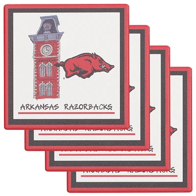 Ensemble de quatre sous-verres Arkansas Razorbacks