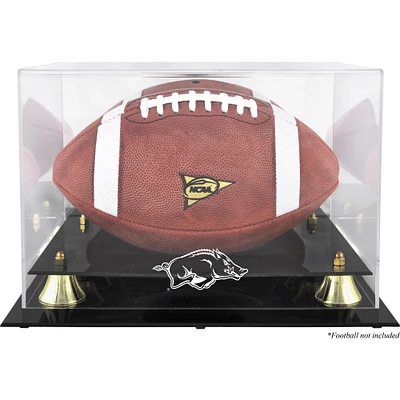 Vitrine de football de l'équipe Golden Classic des Razorbacks de l'Arkansas avec dos miroir