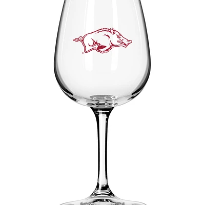 Arkansas Razorbacks Logo 12oz. Stemmed Wine Glass