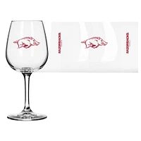 Logo Razorbacks de l'Arkansas 12 oz. Verre à vin à pied