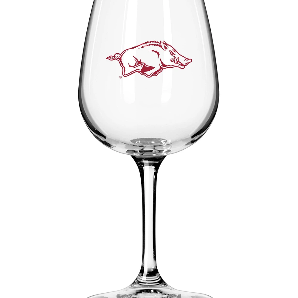 Logo Razorbacks de l'Arkansas 12 oz. Verre à vin à pied