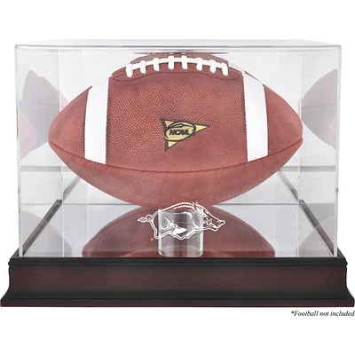Arkansas Razorbacks Étui de football à base d'acajou avec dos miroir