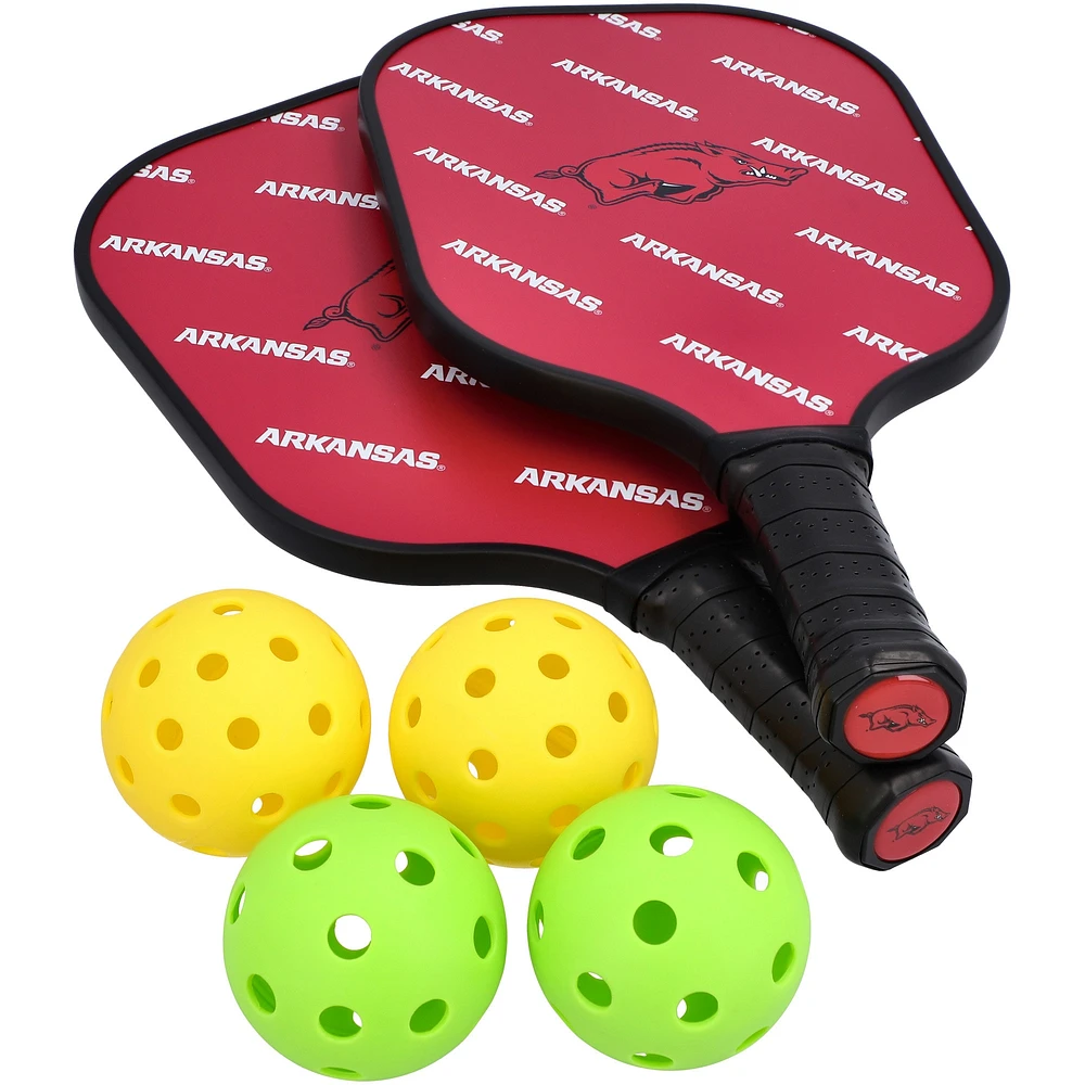 Arkansas Razorbacks Jeu de palettes de pickleball