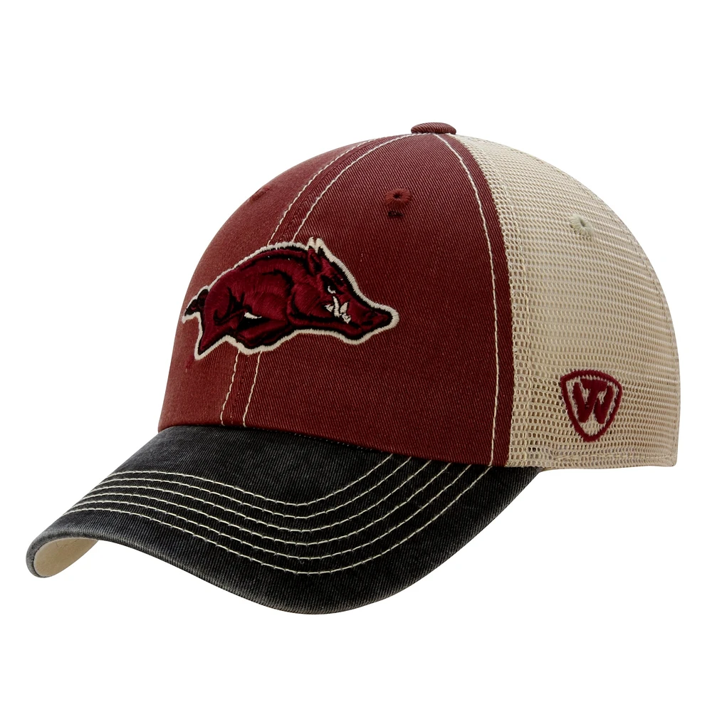 Casquette ajustable Arkansas Razorbacks Top of the World Offroad Trucker - Cardinal