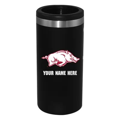 Arkansas Razorbacks 12oz. Personalized Slim Can Holder