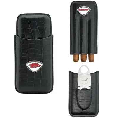Arkansas Razorbacks Cigar Case - Black