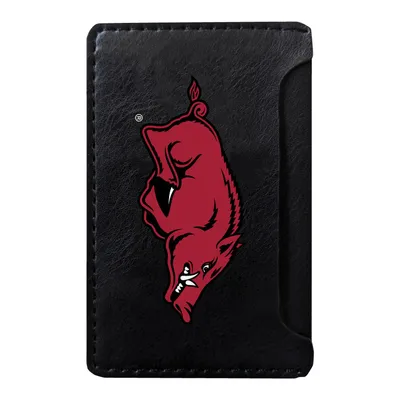 Arkansas Razorbacks Logo Faux Leather Phone Wallet Sleeve - Black
