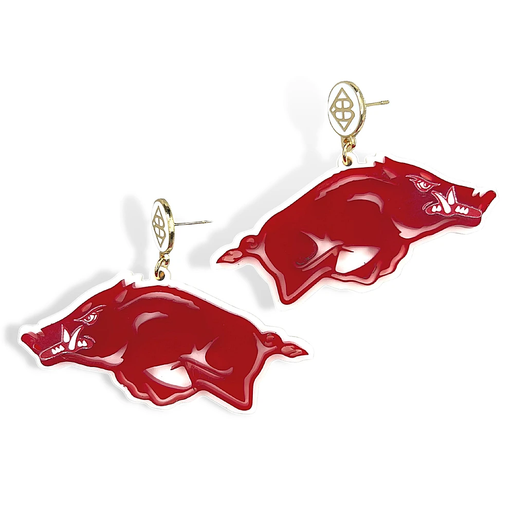 Brianna Cannon Arkansas Razorbacks Large Logo Earrings