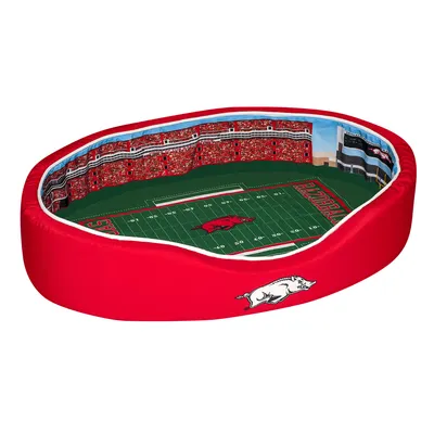 Lids Arkansas Razorbacks 23'' x 19'' x 7'' Small Stadium Oval Dog Bed -  Cardinal/White
