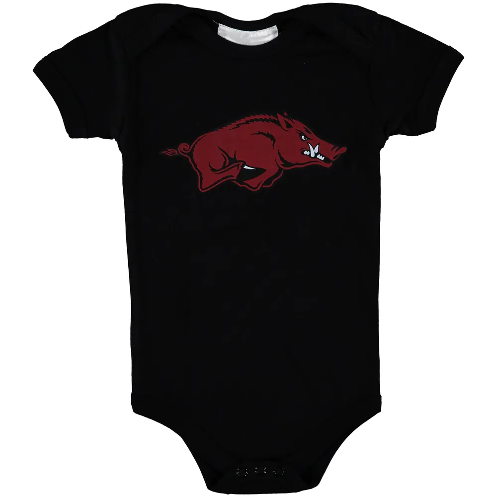 Body noir à gros logo Razorbacks de l'Arkansas pour bébé