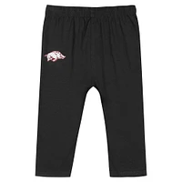 Ensemble body et pantalon à manches longues pour bébé Arkansas Razorbacks Black Double Up