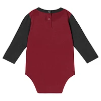 Ensemble body et pantalon à manches longues pour bébé Arkansas Razorbacks Black Double Up