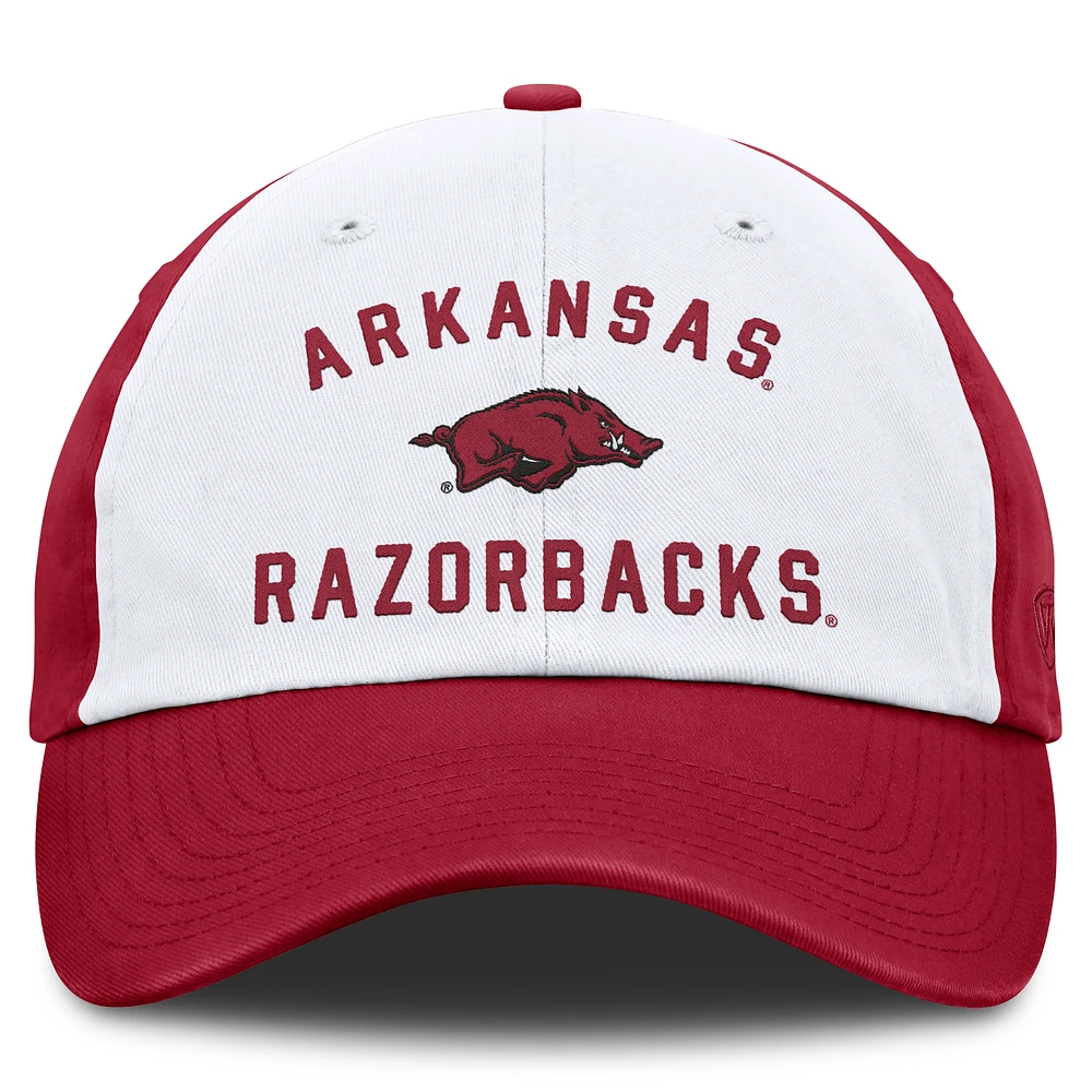 Men's Top of the World  White Arkansas Razorbacks Weston Adjustable Hat