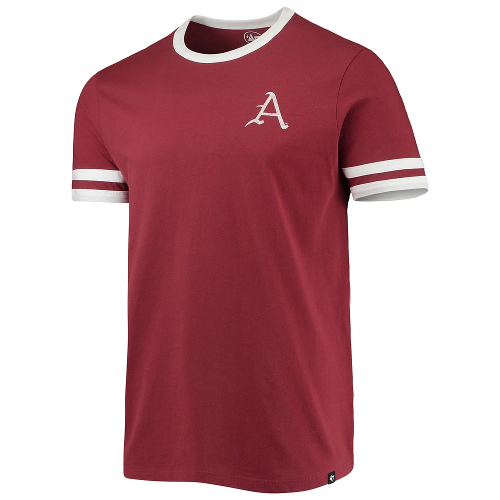 Men's '47 Cardinal Arkansas Razorbacks Otis Ringer T-Shirt