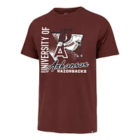 Men's '47 Crimson Arkansas Razorbacks Side Arm Franklin T-Shirt