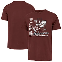 Men's '47 Crimson Arkansas Razorbacks Side Arm Franklin T-Shirt