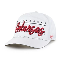 Men's '47 White Arkansas Razorbacks Condor Hitch brrr° Adjustable Hat
