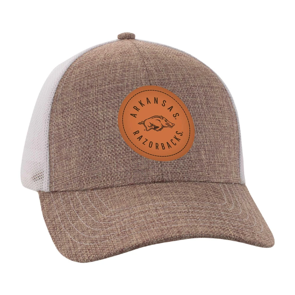 Casquette réglable d'avant-match des Razorbacks de l'Arkansas Ahead beige/blanc pour hommes