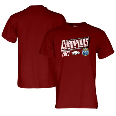 Arkansas Razorbacks Blue 84 2023 SEC Women's Indoor Track & Field Champions Locker Room T-Shirt - Cardinal