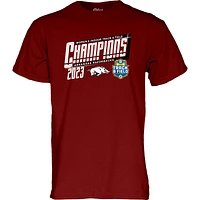 T-shirt bleu pour homme 84 Cardinal Arkansas Razorbacks 2023 SEC Champions d'athlétisme en salle femme