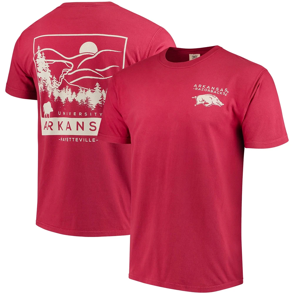 T-shirt Cardinal Arkansas Razorbacks Comfort Colours Local pour homme