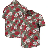 Men's Cardinal Arkansas Razorbacks Floral Button-Up Shirt