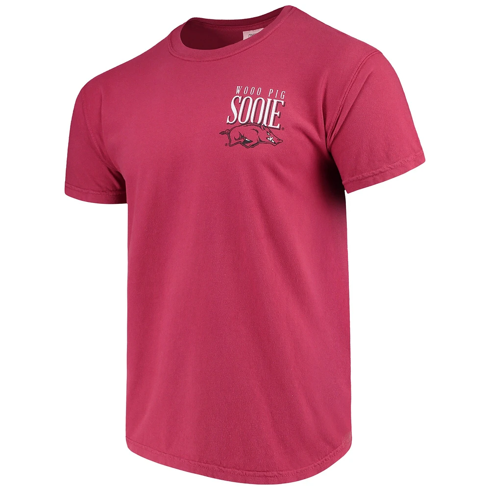 T-shirt Cardinal Arkansas Razorbacks Welcome to the South Comfort Colours pour homme