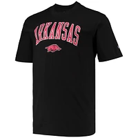 T-shirt homme Champion Black Arkansas Razorbacks Tailles Big & Tall Arch Over Wordmark