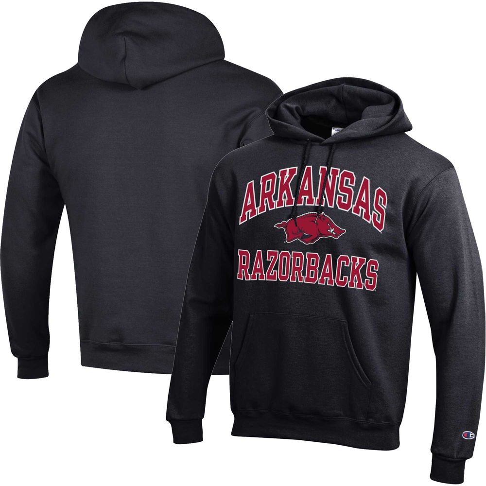 Men's Champion Black Arkansas Razorbacks High Motor Pullover Hoodie