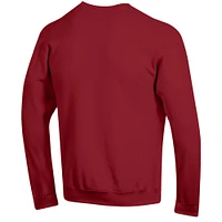Men's Champion  Cardinal Arkansas Razorbacks Basic Arch Fleece Pullover Sweatshirt