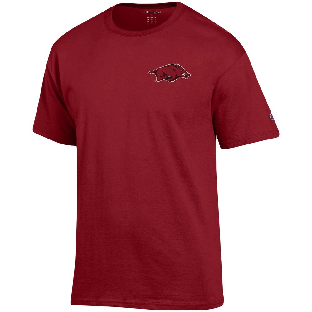 Men's Champion Cardinal Arkansas Razorbacks Stack 2-Hit T-Shirt