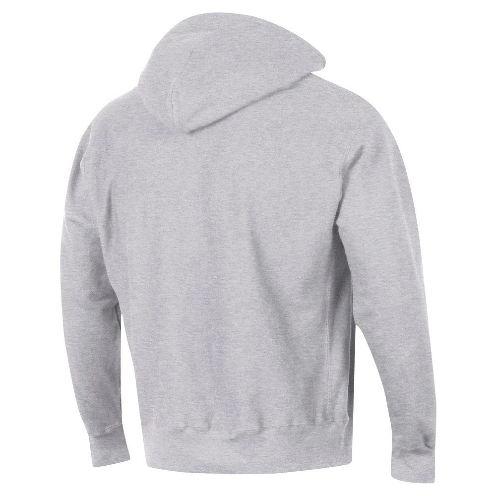 Sweat à capuche tissage inversé Champion Gray Arkansas Razorbacks Late Night pour homme