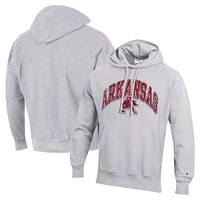 Sweat à capuche tissage inversé Champion Gray Arkansas Razorbacks Late Night pour homme