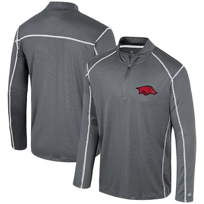 Coupe-vent à quart de zip Cameron Arkansas Razorbacks Colosseum noir pour hommes