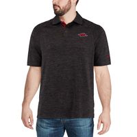 Men's Colosseum Black Arkansas Razorbacks Down Swing Polo