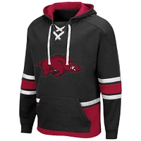 Colosseum Black Arkansas Razorbacks Lace Up 3.0 Pull à capuche pour hommes