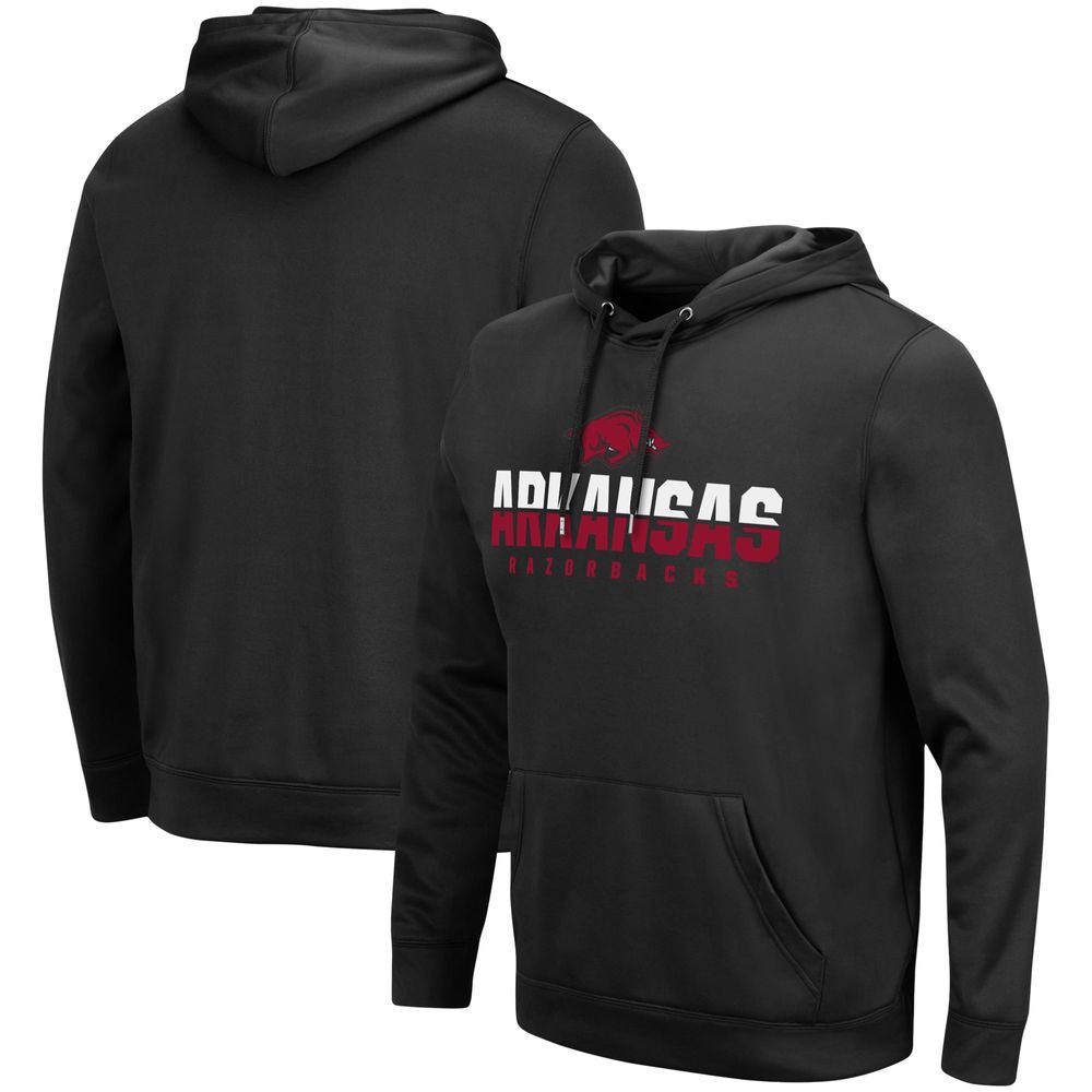 Men's Colosseum Black Arkansas Razorbacks Lantern Pullover Hoodie